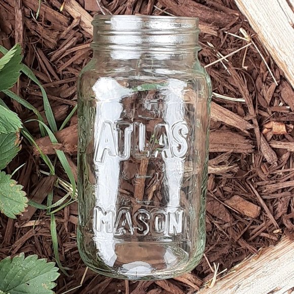 Classico Atlas Mason Jar Square 20 oz Clear Glass Dry Kitchen Craft Room Storage - Picture 5 of 12